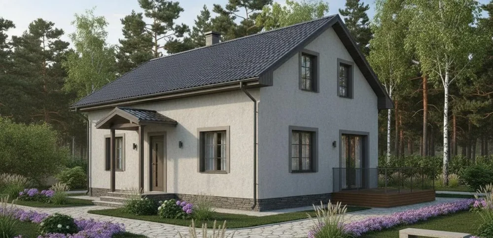 Проект Одноэтажный дом 9 на 10, 65 м2