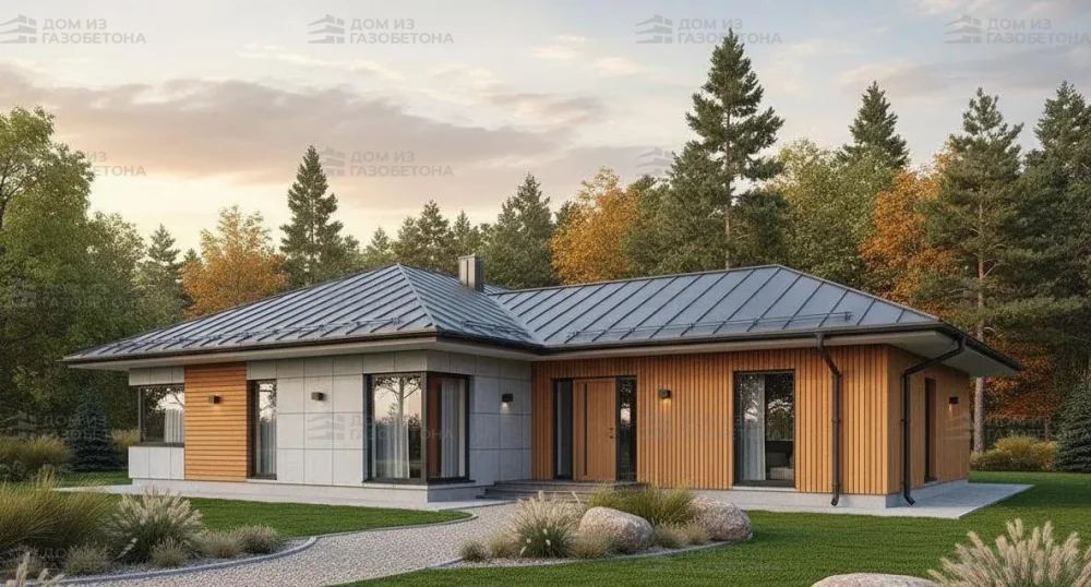 Проект Одноэтажный дом 13 на 24, 207 м2