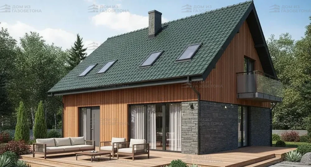 Проект Двухэтажный дом 10 на 11, 136 м2