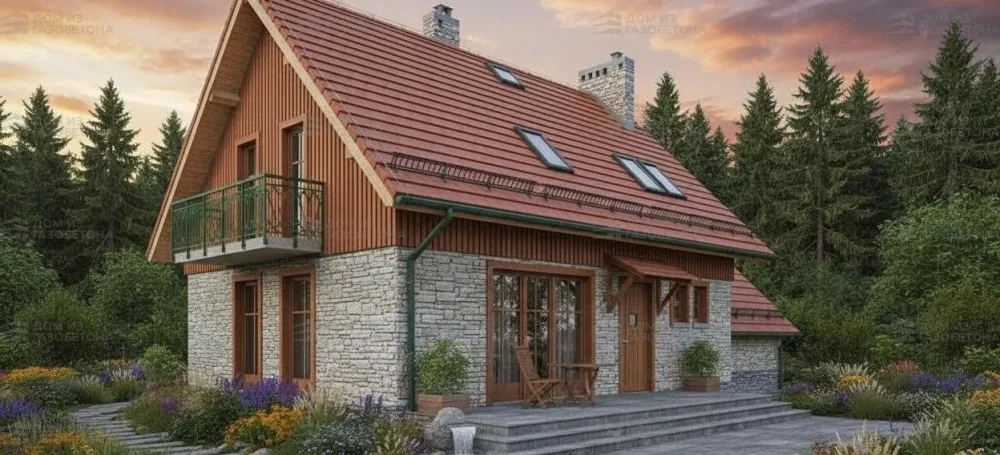 Проект Двухэтажный дом 13 на 10, 145 м2