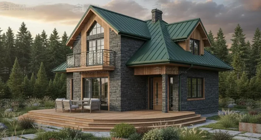 Проект Двухэтажный дом 12 на 17, 213 м2